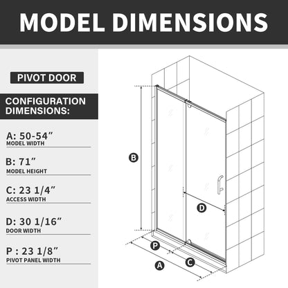 Diamond Shield Hinged Shower Door