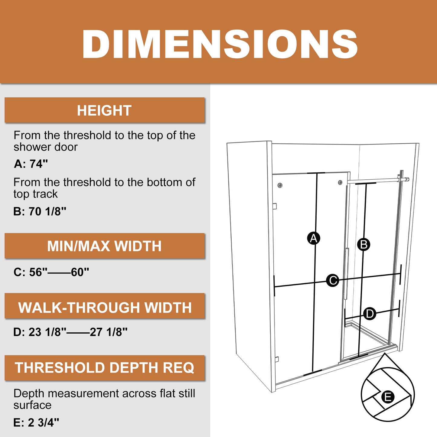 Diamond Shield Frameless Sliding Shower Doors