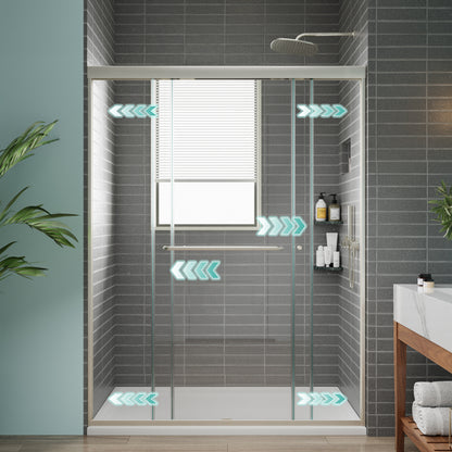 Diamond Shield Semi Frameless Sliding Shower Doors